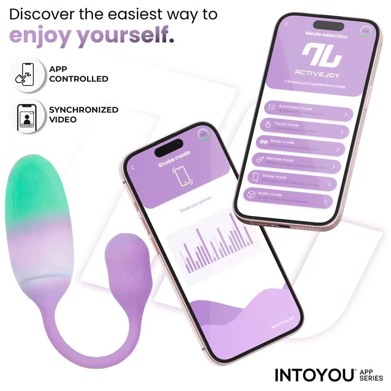 Vibrador Ovo NexEgg em Silicone de Dupla Camada com Aplicação Lilás/Pistácio IntoYou — vista 2 de 12