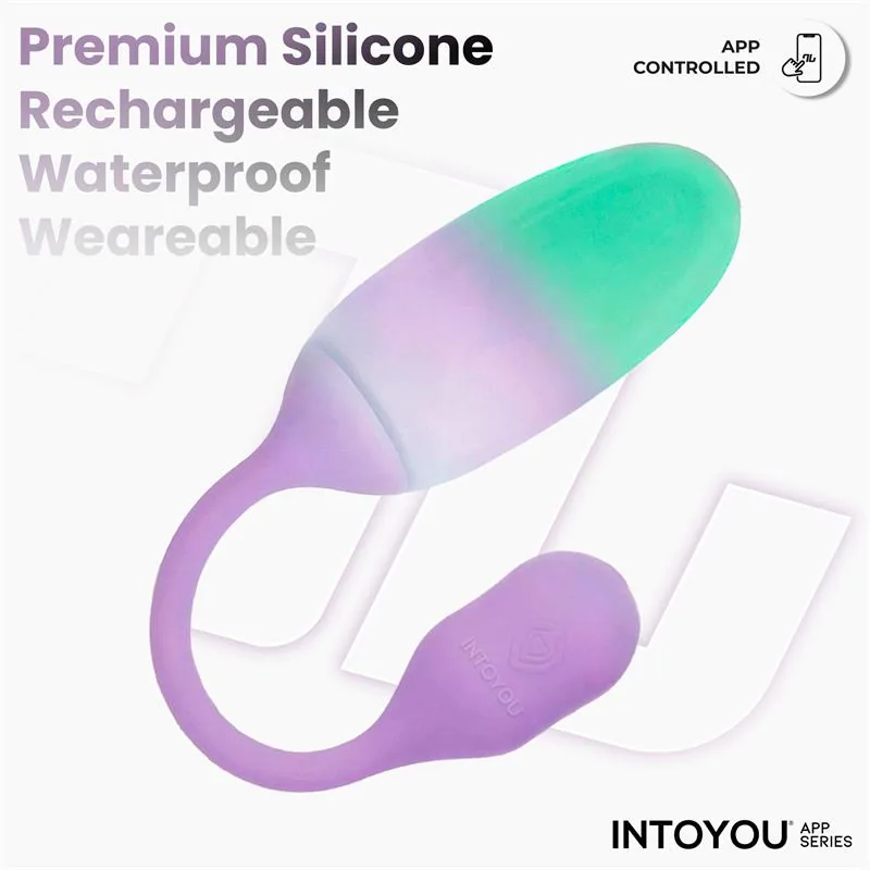 Vibrador Ovo NexEgg em Silicone de Dupla Camada com Aplicação Lilás/Pistácio IntoYou — vista 5 de 12