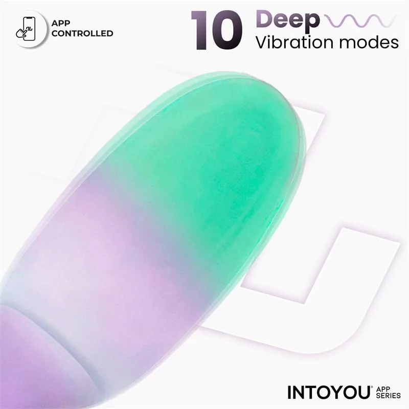 Vibrador Ovo NexEgg em Silicone de Dupla Camada com Aplicação Lilás/Pistácio IntoYou — vista 6 de 12