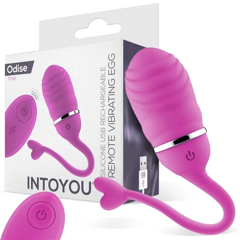 Vibrador Ovo Odise com Comando à Distância em Silicone Rosa InToYou