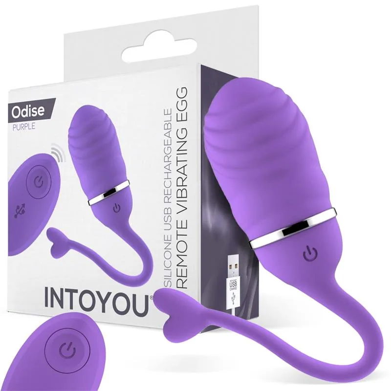Vibrador Ovo Odise com Comando à Distância em Silicone Roxo InToYou