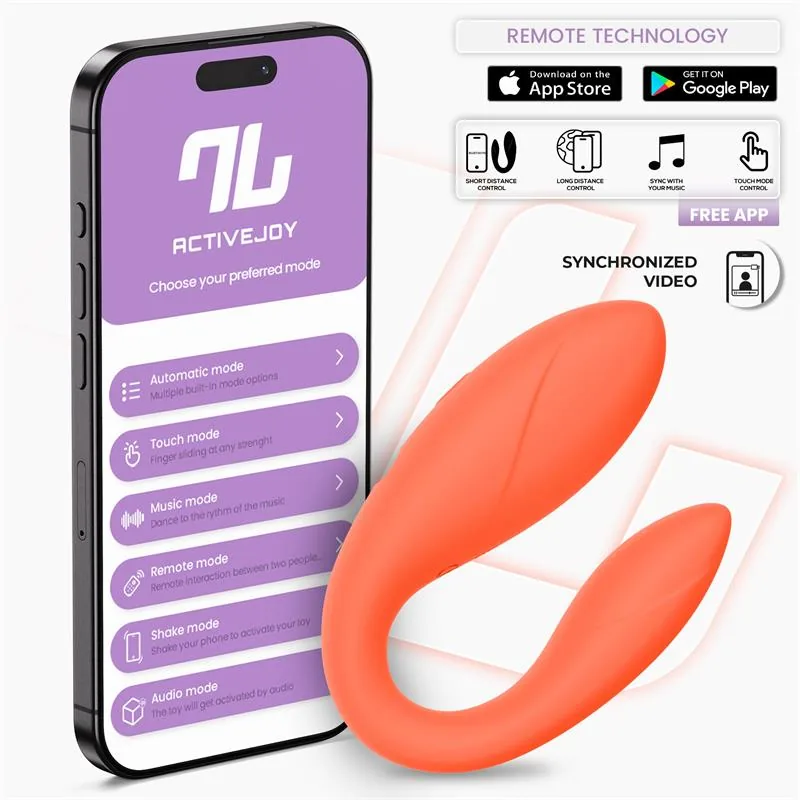 Vibrador para Casais Flexível com Aplicação Salmão InToYou