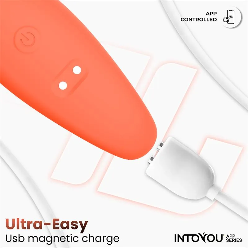 Vibrador para Casais Flexível com Aplicação Salmão InToYou — vista 8 de 9