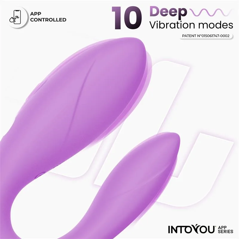 Vibrador para Casais Flexível com Aplicação Silicone Lavanda InToYou — vista 3 de 8