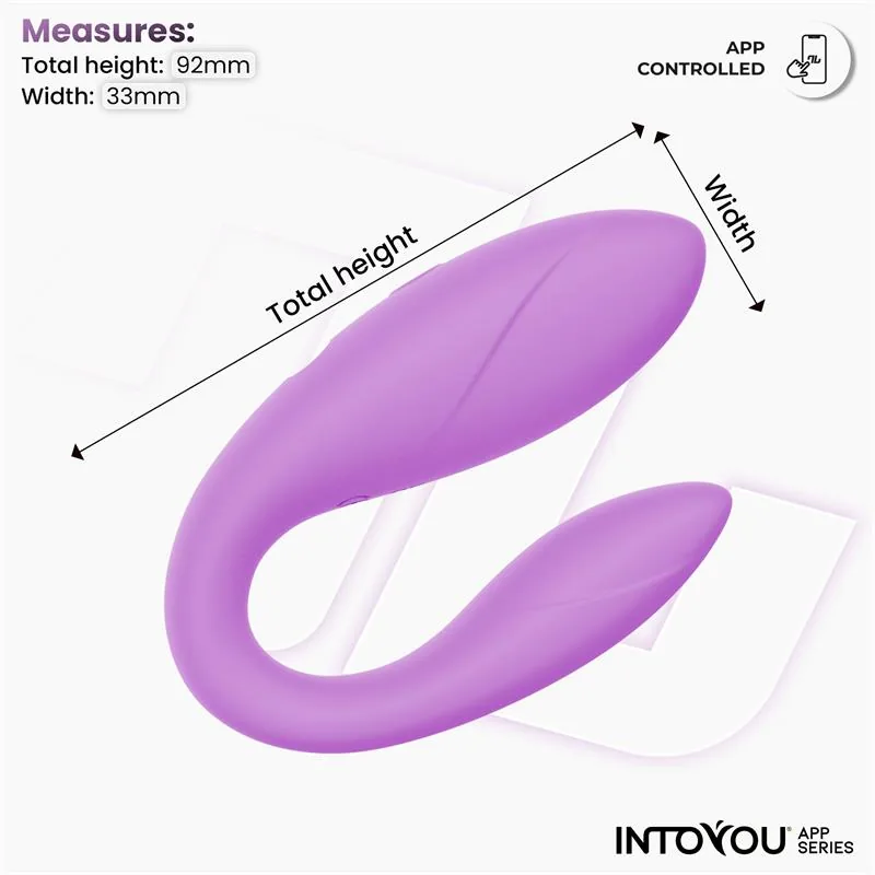 Vibrador para Casais Flexível com Aplicação Silicone Lavanda InToYou — vista 8 de 8
