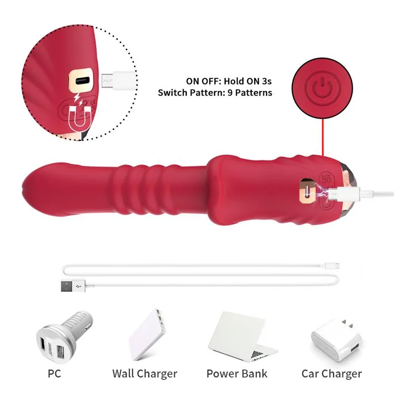 Vibrador Ponto G com Vaivém e Ecrã Digital Urban Sky — vista 9 de 10