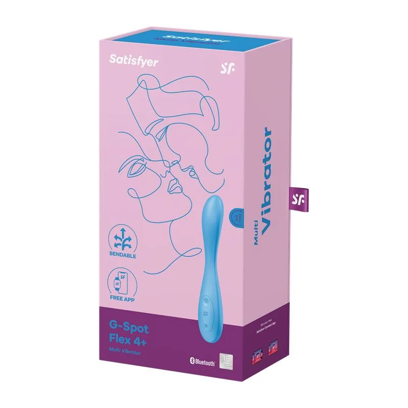 Vibrador Ponto G Flex 4 com Aplicação Azul Satisfyer — vista 7 de 7