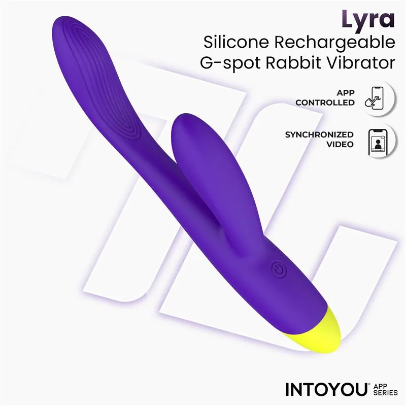 Vibrador Ponto G Lyra com Aplicação Roxo IntoYou — vista 2 de 8