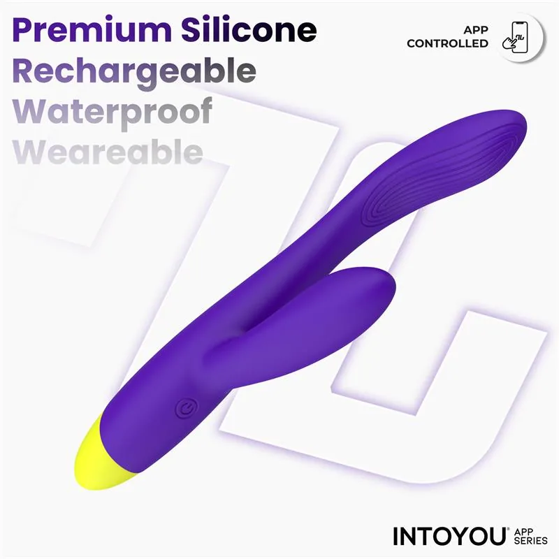 Vibrador Ponto G Lyra com Aplicação Roxo IntoYou — vista 3 de 8