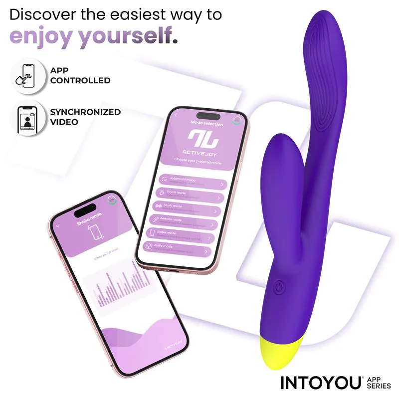 Vibrador Ponto G Lyra com Aplicação Roxo IntoYou — vista 4 de 8
