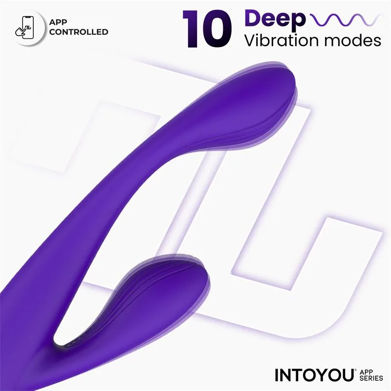 Vibrador Ponto G Lyra com Aplicação Roxo IntoYou — vista 5 de 8