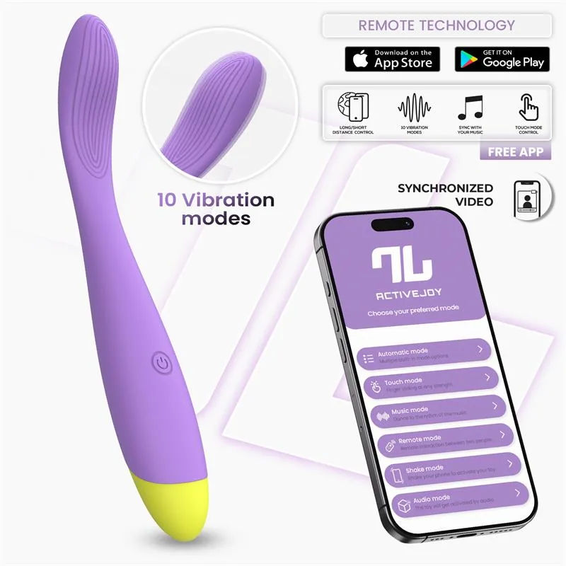 Vibrador Ponto G Neya com Aplicação Roxo Intoyou
