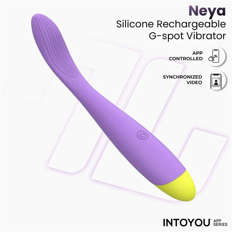 Vibrador Ponto G Neya com Aplicação Roxo Intoyou — vista 4 de 9
