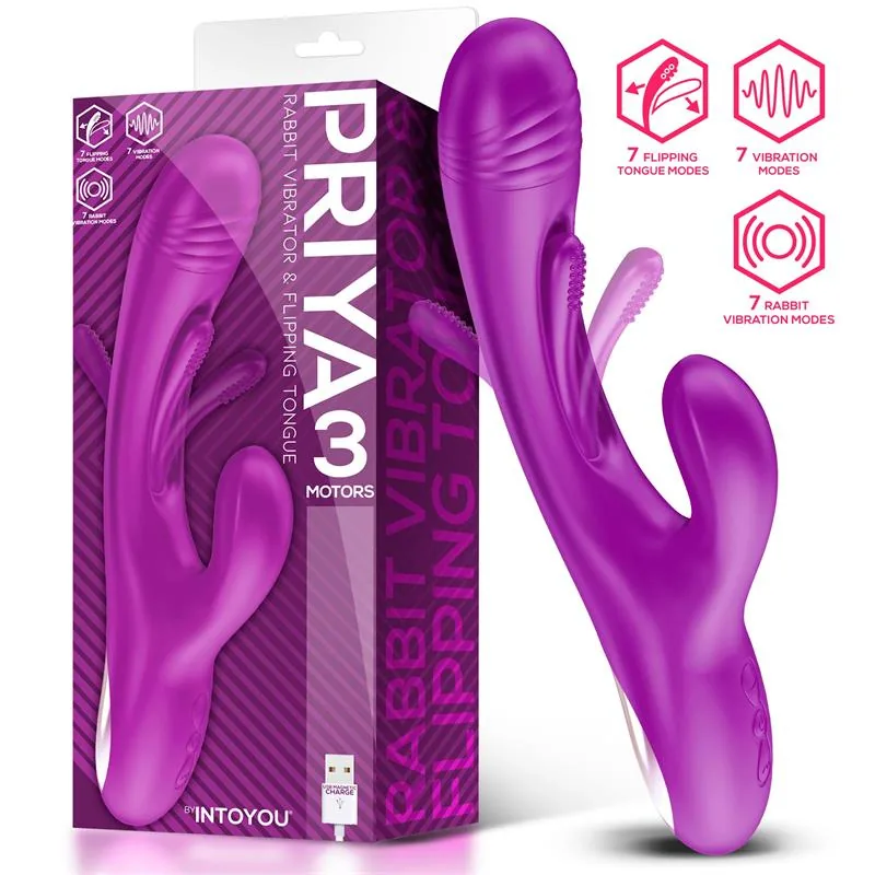 Vibrador Priya com Língua e Movimento Flipping Intoyou