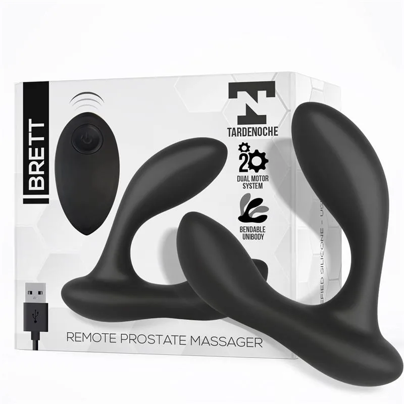 Vibrador Prostático Brett com Comando à Distância em Silicone Tardenoche