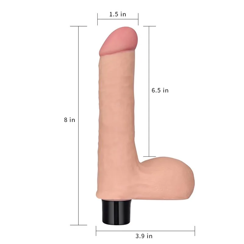 Vibrador Real Softee 8 Natural Lovetoy — vista 7 de 8