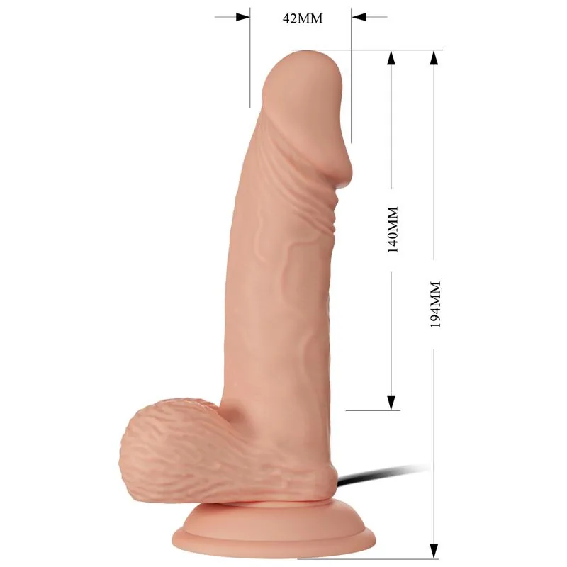 Vibrador Realista 7,6 com Comando à Distância Baile — vista 10 de 11