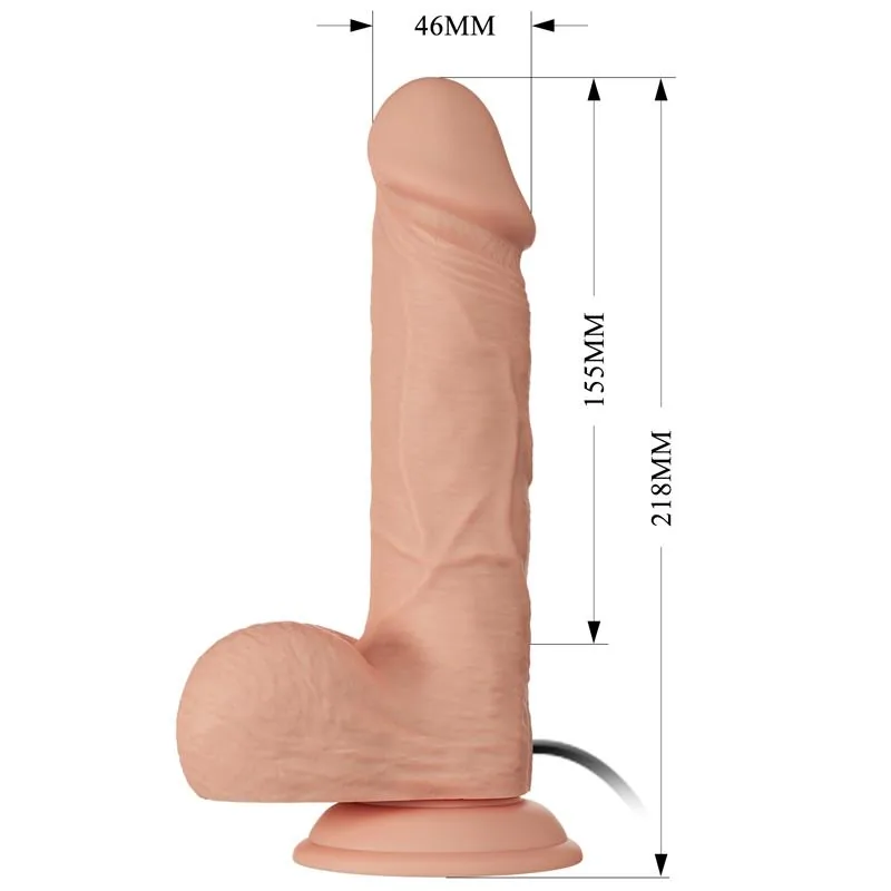 Vibrador Realista 8,5 com Comando à Distância Baile — vista 10 de 11