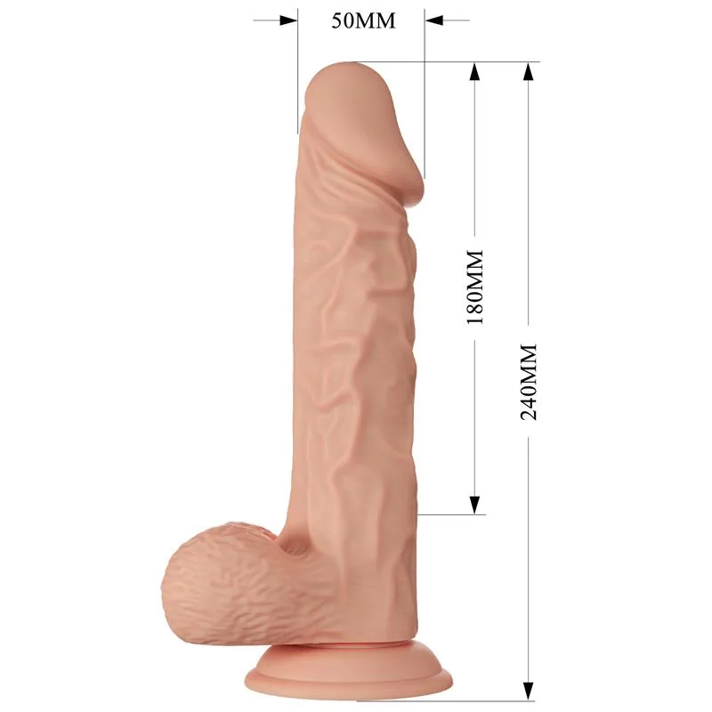Vibrador Realista 9,4 com Comando à Distância Baile — vista 10 de 11
