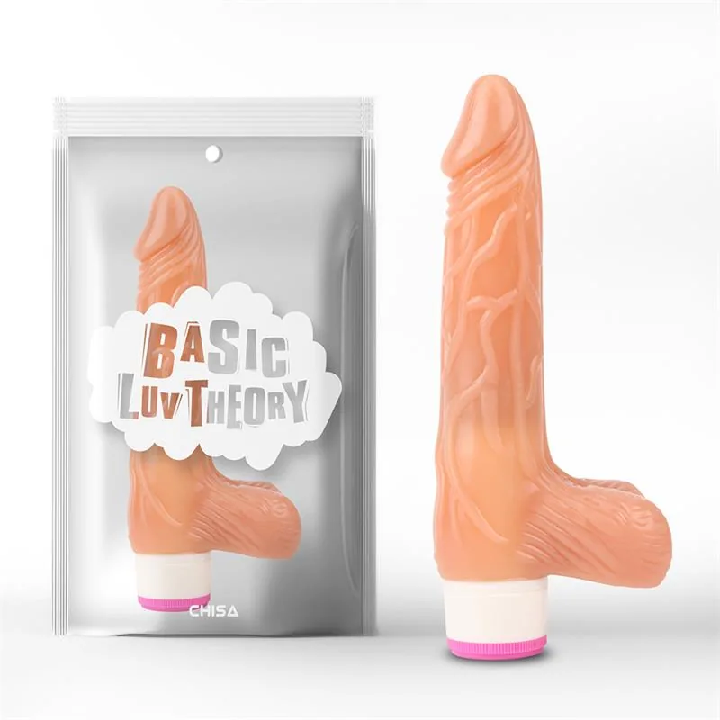 Vibrador Realista Multivelocidade 20 cm Natural — vista 2 de 2