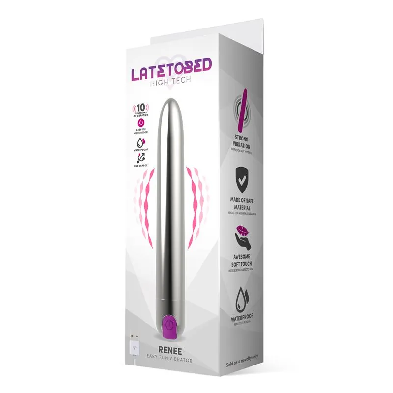 Renee Vibrador 10 Funções USB Prata — vista 2 de 3