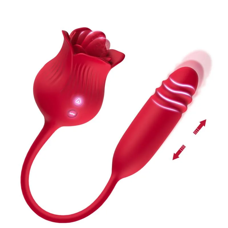Vibrador Rosa com Língua e Vaivém USB Urban Sky