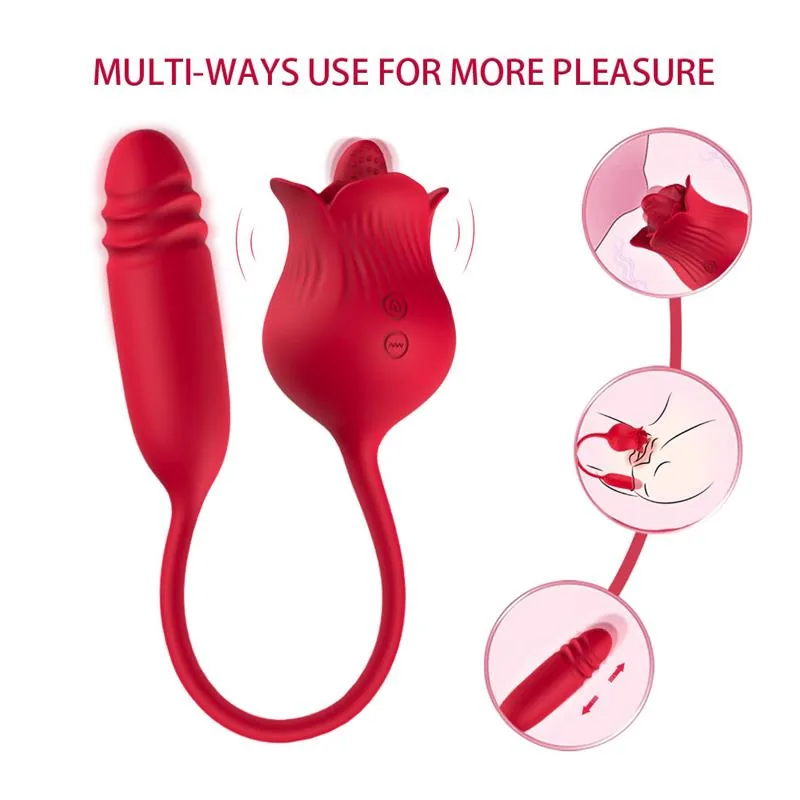 Vibrador Rosa com Língua e Vaivém USB Urban Sky — vista 6 de 15