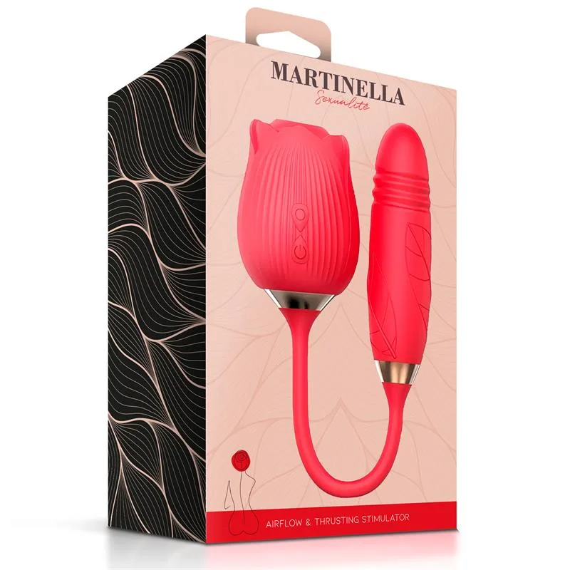 Vibrador Rosa com Sucção e Ovo com Vaivém USB Martinella — vista 7 de 7