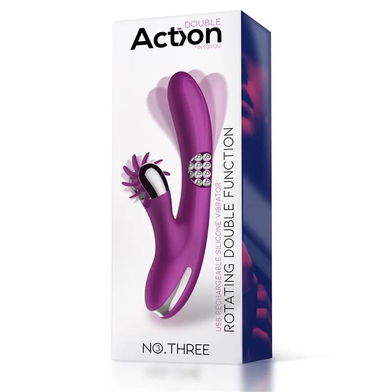 Vibrador Rotador No. Three com Bolas Giratórias 360º e Roda Estimuladora Action — vista 5 de 6