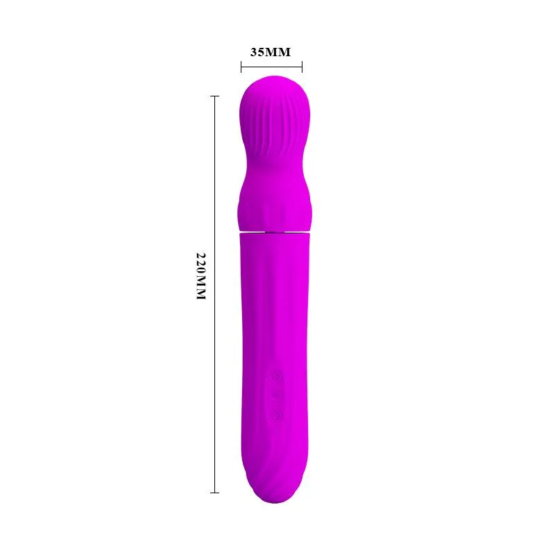 Vibrador Rotativo Abraham Roxo PrettyLove — vista 5 de 7