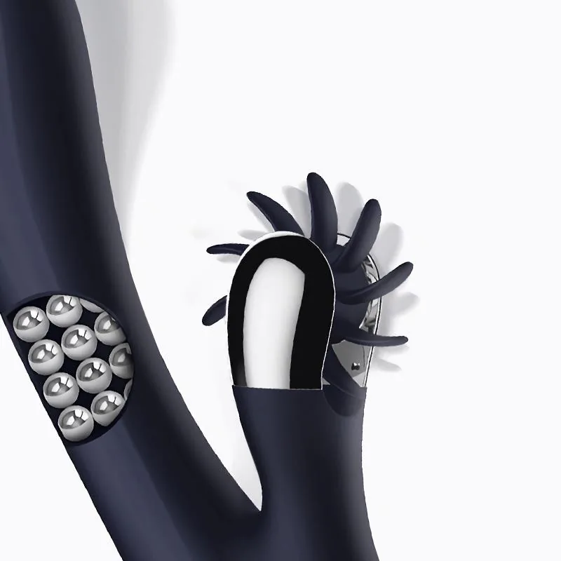 Vibrador Royalspace com Línguas Estimuladoras e Bolas Internas 360º Azul InToYou — vista 3 de 5