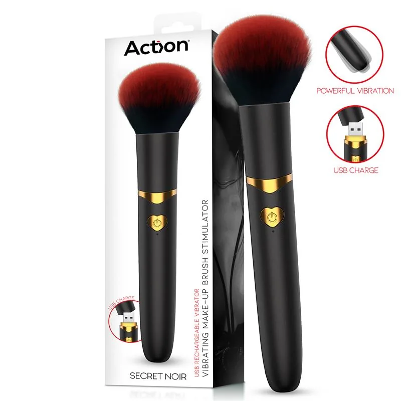 Vibrador Secret Noir Disfarçado de Pincel de Maquilhagem Action