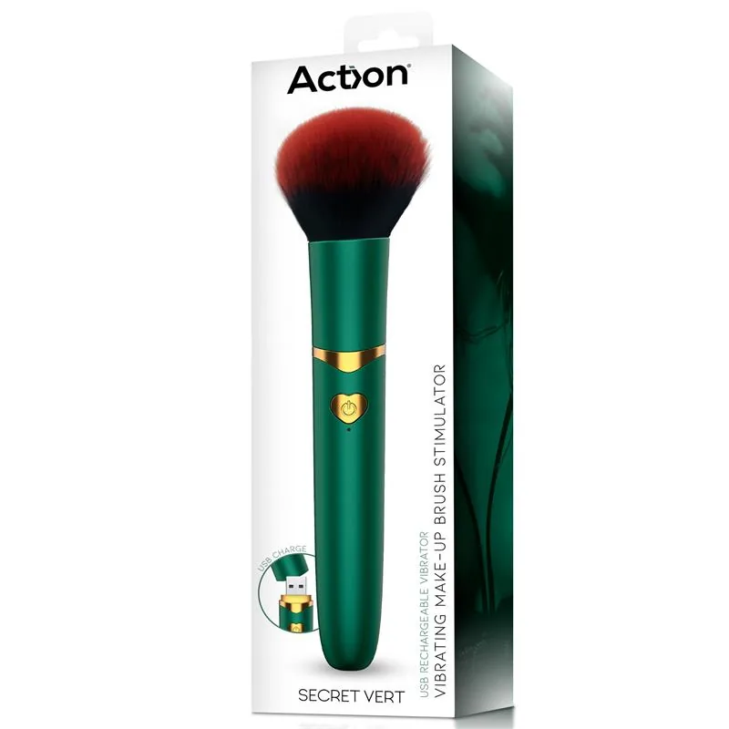 Vibrador Secret Vert Disfarçado de Pincel de Maquilhagem Action — vista 2 de 9