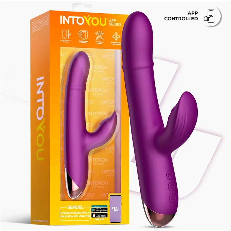 Vibrador Sendel com Anel de Bolas Internas e Aplicação InToYou — vista 2 de 9