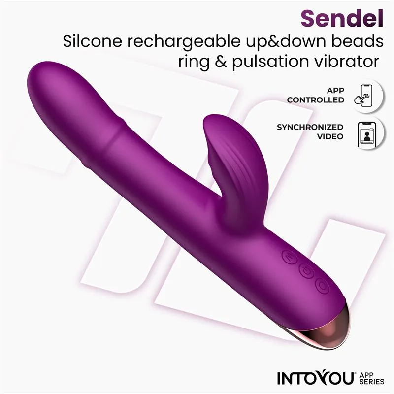 Vibrador Sendel com Anel de Bolas Internas e Aplicação InToYou — vista 3 de 9