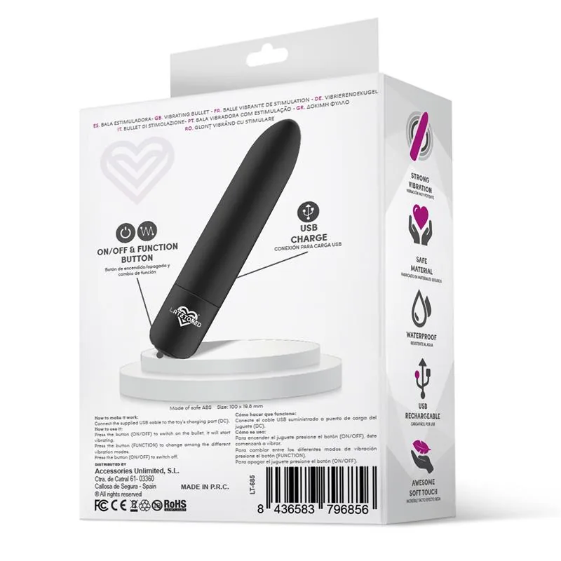 Shoty Bala Vibratória USB 10 Velocidades Preta — vista 3 de 3