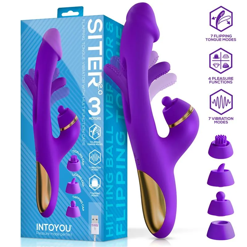 Siter 2.0 Vibrador Língua e Cabeças Trocáveis