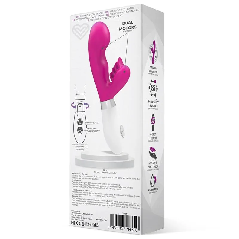 Sliper Vibrador Coelhinho Silicone Rosa — vista 3 de 3