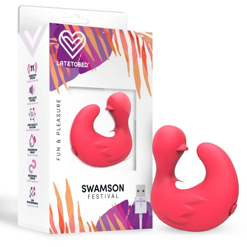 Swamson Estimulador Dedal Patinho USB Rosa