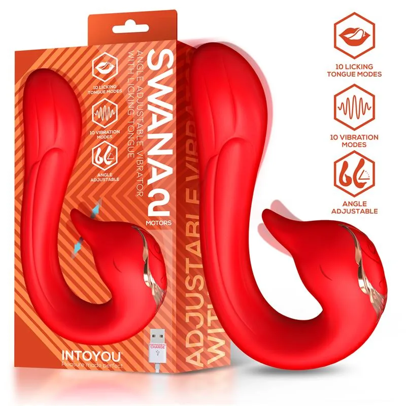 Swana Vibrador com Língua e Ângulo Ajustável