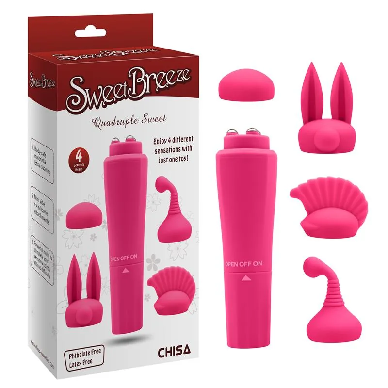 Vibrador Sweet com 4 Cabeças Intercambiáveis Chisa