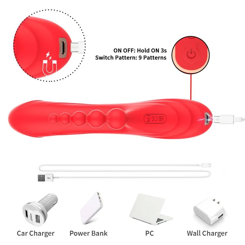 Vibrador Tickler com Corrente Anal Urban Sky — vista 9 de 10