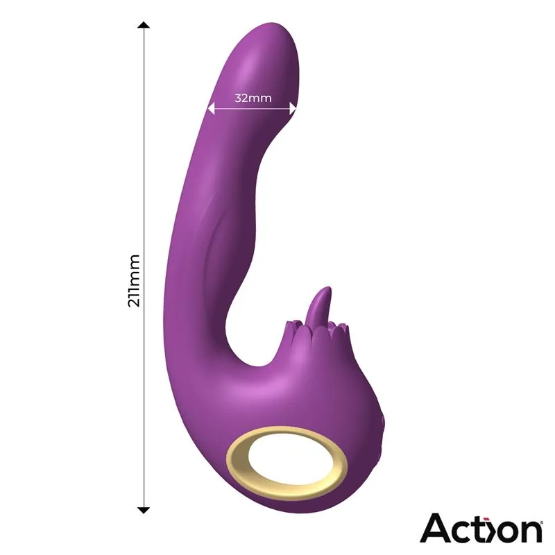 Vibrador Toka com Oscilação 360º e Língua Estimuladora Action — vista 8 de 9