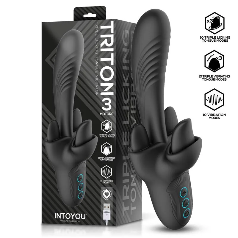 Triton Vibrador Tripla Língua