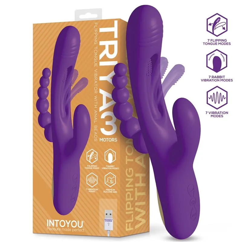 Vibrador Triya com Língua Oscilante e Corrente Anal InToYou