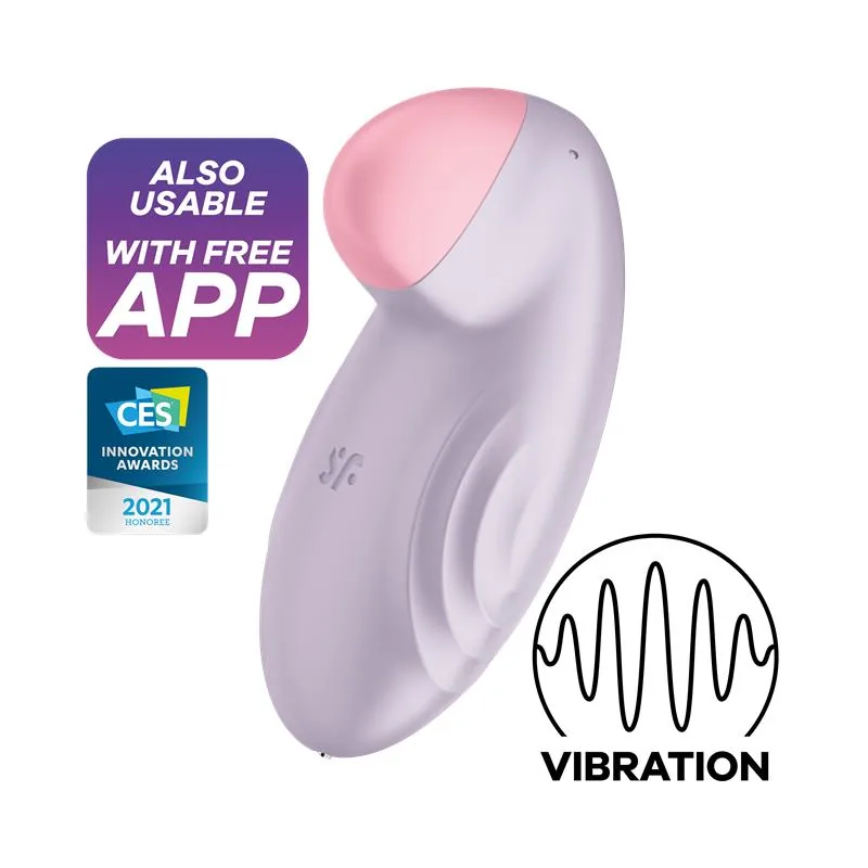 Vibrador Tropical Tip com Aplicação Satisfyer Lilás