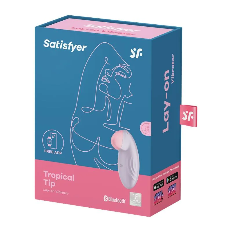 Vibrador Tropical Tip com Aplicação Satisfyer Lilás — vista 7 de 7