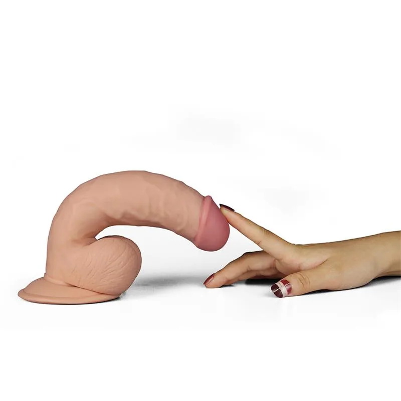 Vibrador Ultra Soft Dude com Vibração 7,5 Natural Lovetoy — vista 4 de 8