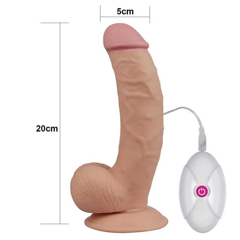 Vibrador Ultra Soft Dude com Vibração 7,5 Natural Lovetoy — vista 7 de 8