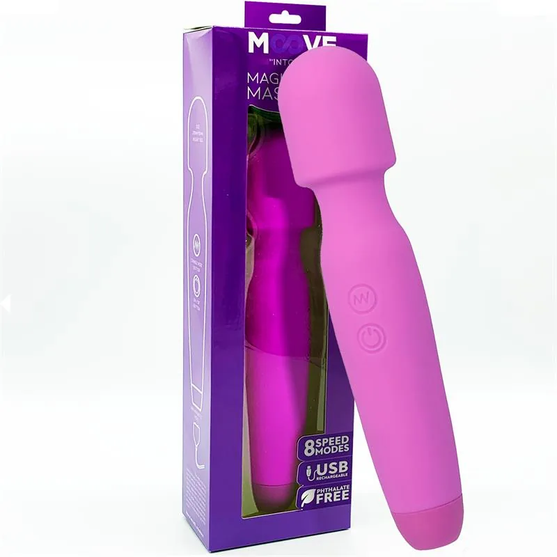 Vibrador Varinha Mágica em Silicone Roxo Moove